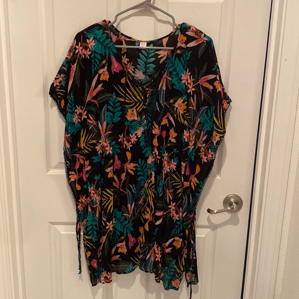 tropical swim coverup